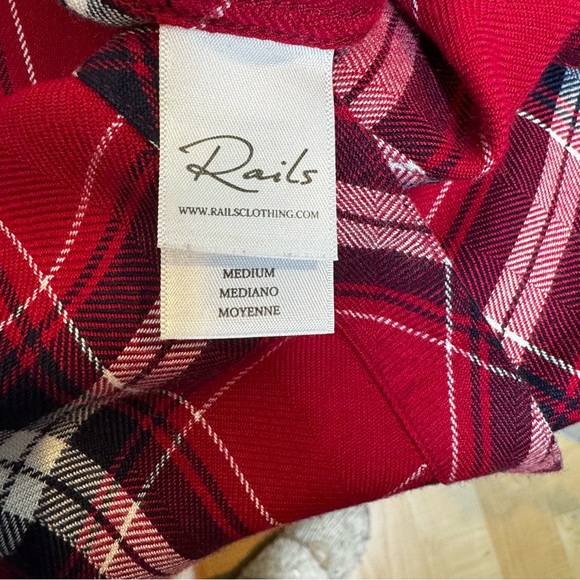 Rails Hunter Crimson/Navy Long-Sleeve Button Up - Picture 8 of 10